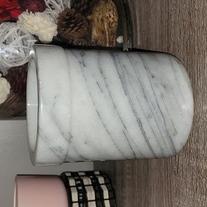 Marble 6" tall Open Untesil Canister